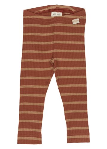 Petit Piao, Leggings, Uld // Strip Rust/Cream